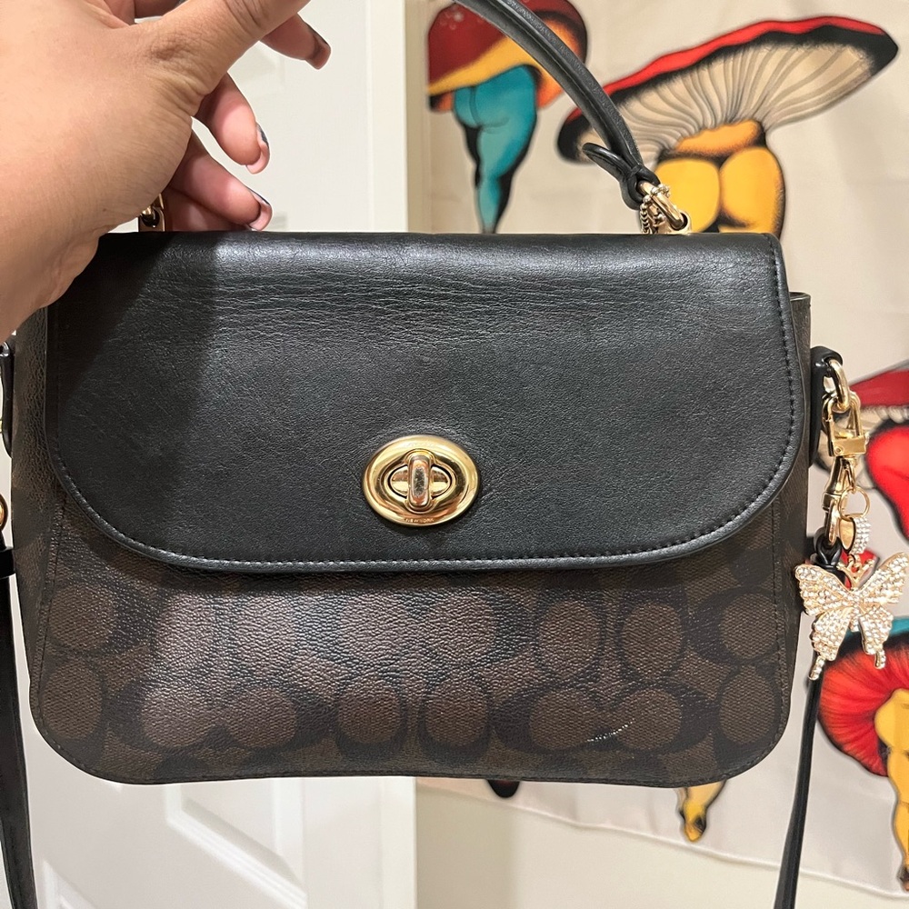 Coach Black and Brown Crossbody Bag